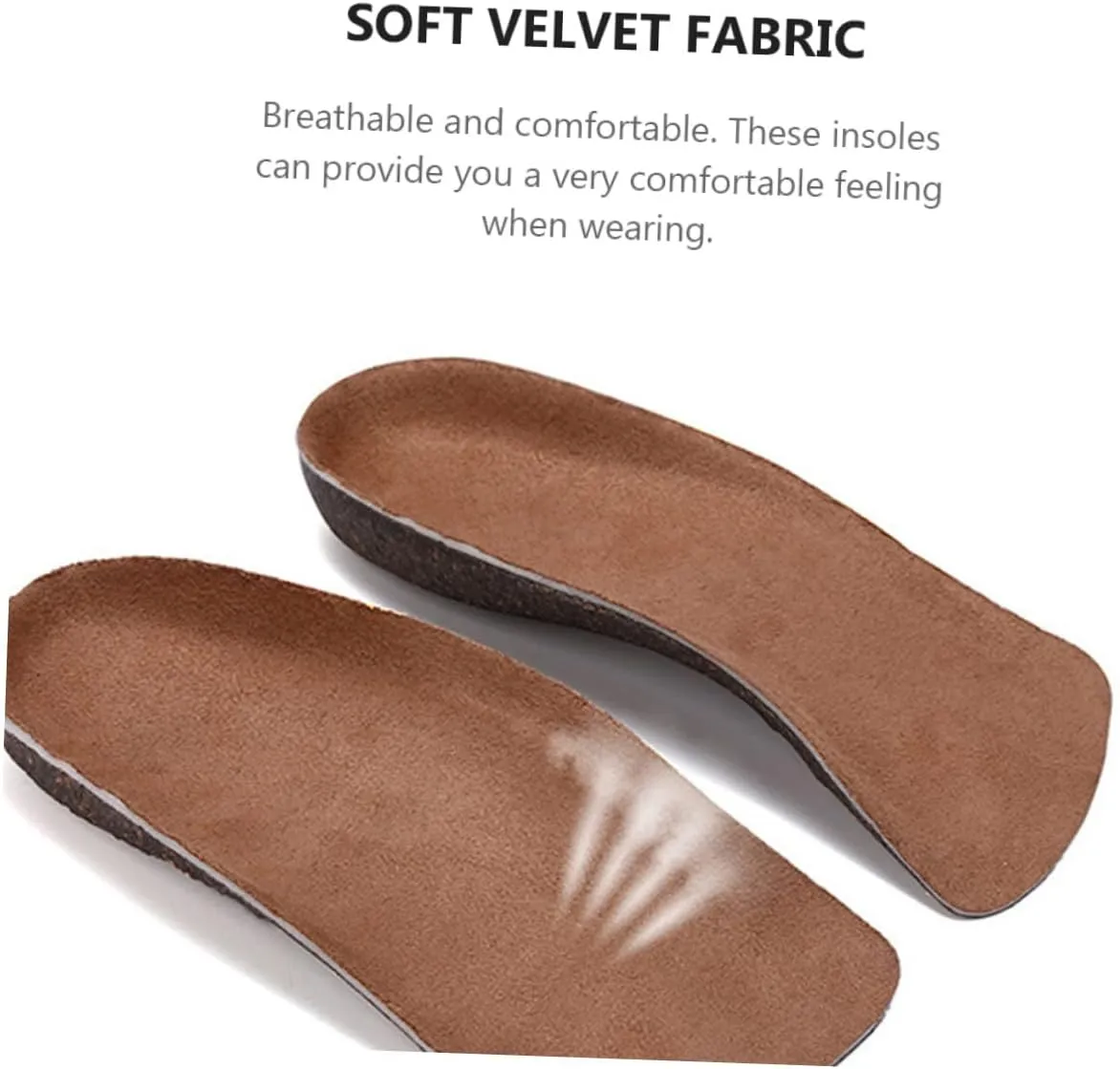 High Arch Support Cork Insoles Foam Inserts for Women Breathable for Sandals