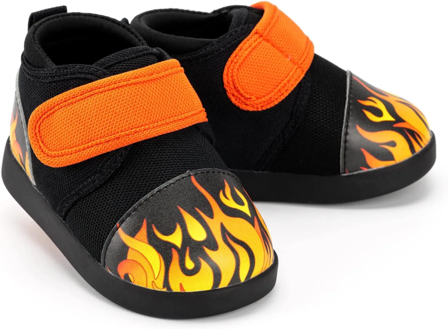 ikiki Sneaks Shoes for Toddlers and Little Kids. Roomy fit Sneakers - Note: Non Squeaking - Vegan Leather Toe and Heel