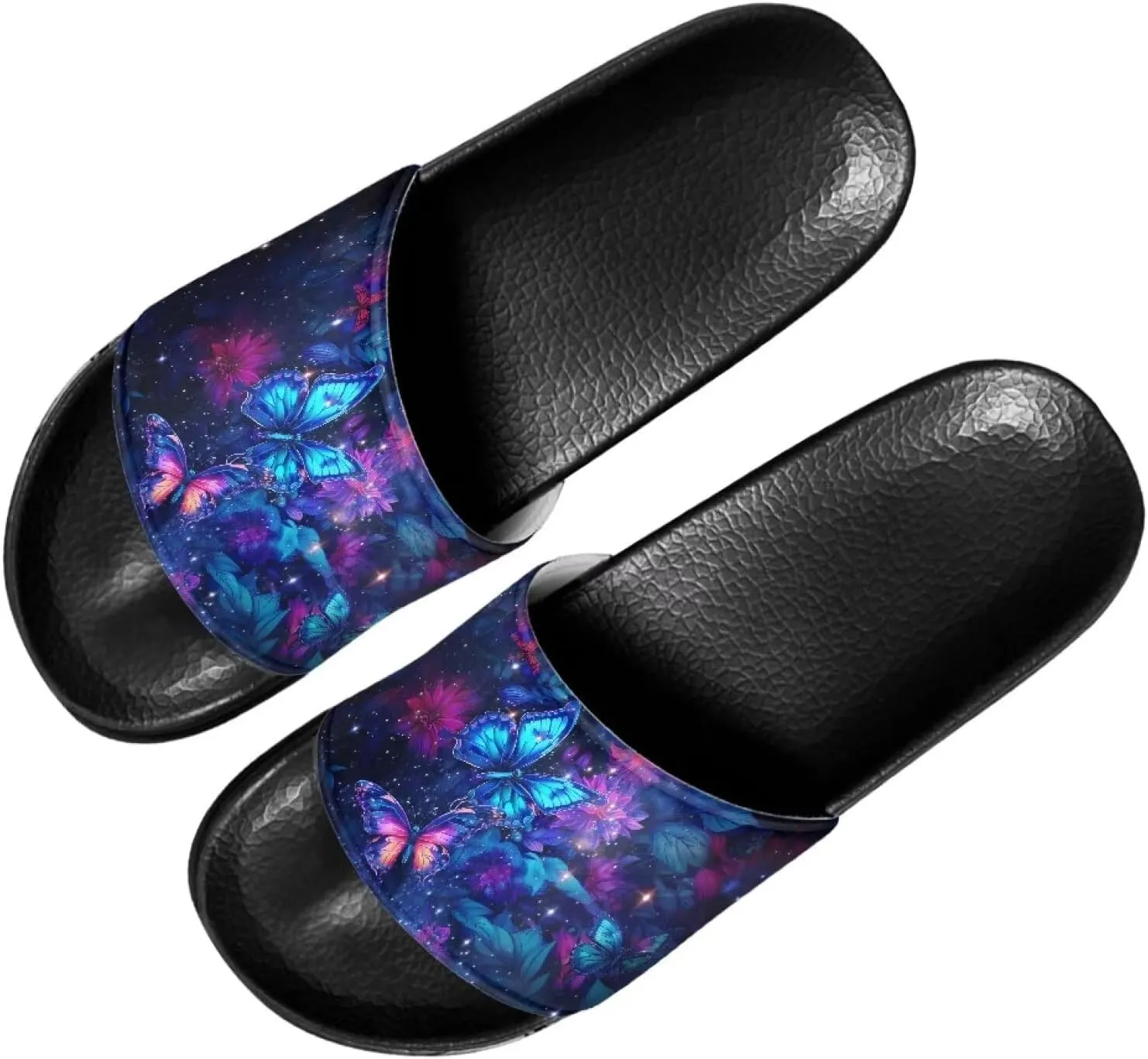 INSTANTARTS Women's Slide Sandals Lightweight Non-slip Athletic Sandals Open Toe Slip-on Slippers Flip Flops