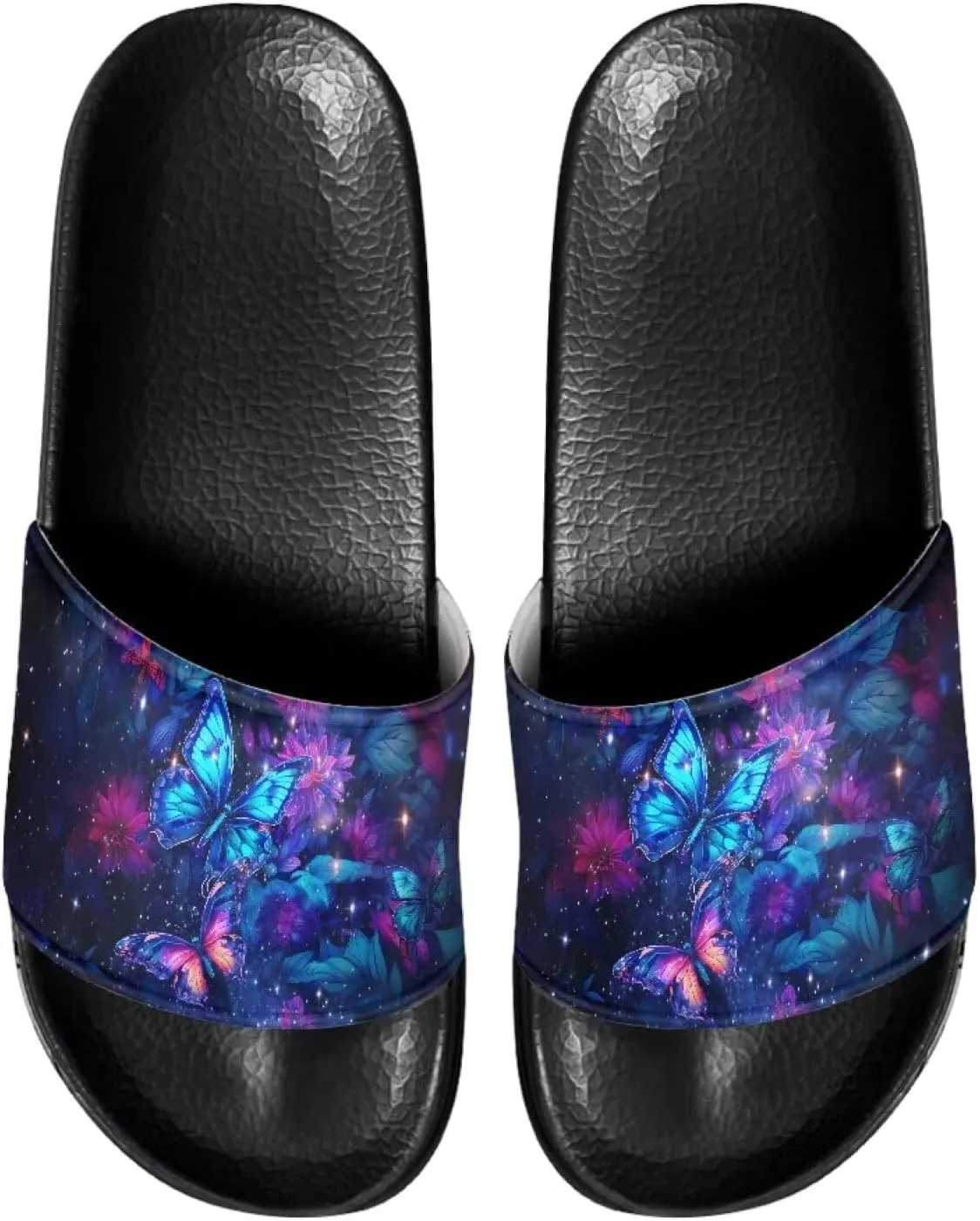 INSTANTARTS Women's Slide Sandals Lightweight Non-slip Athletic Sandals Open Toe Slip-on Slippers Flip Flops