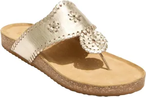 Jack Rogers Atwood Casual Sandals for Women - Leather Upper and Lining - Flexible Molded Footbed - EVA Midsole Platinum 7 M