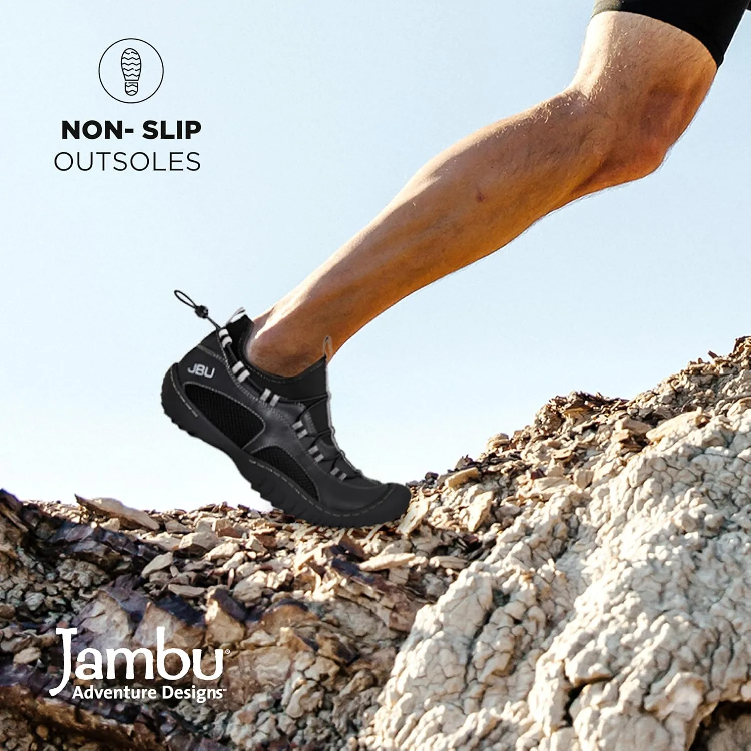 Jambu Unisex-Adult Tex Men Black Sneakers All-Terra Outsoles for Traction, Weather-Tough Uppers