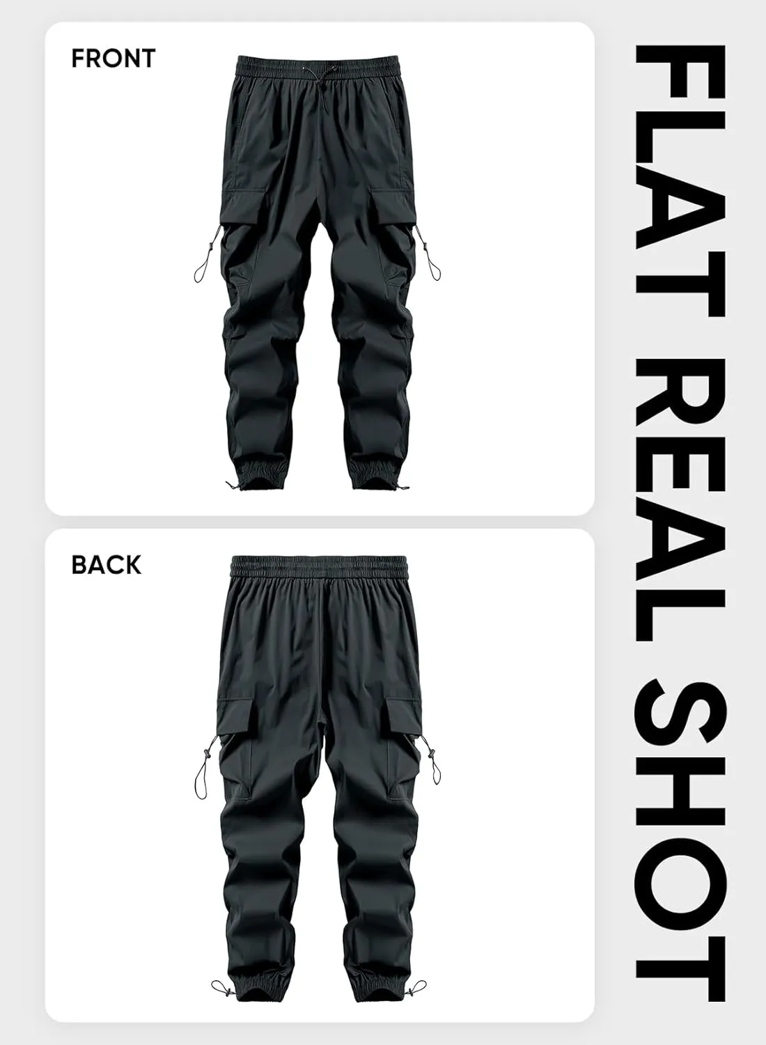 JMIERR Men's Baggy Cargo Pants Trendy Casual Parachute Pant Loose Fit Harem Joggers with Pockets for Streetwear