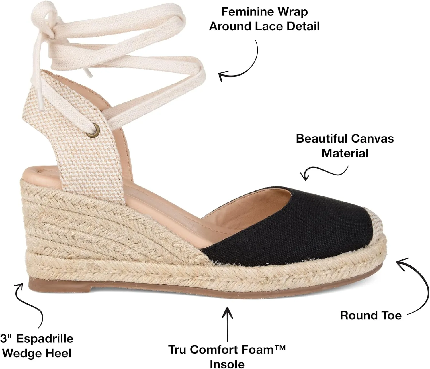 Journee Womens Monte Tru Comfort Foam Wedge Heel Espadrille Sandals