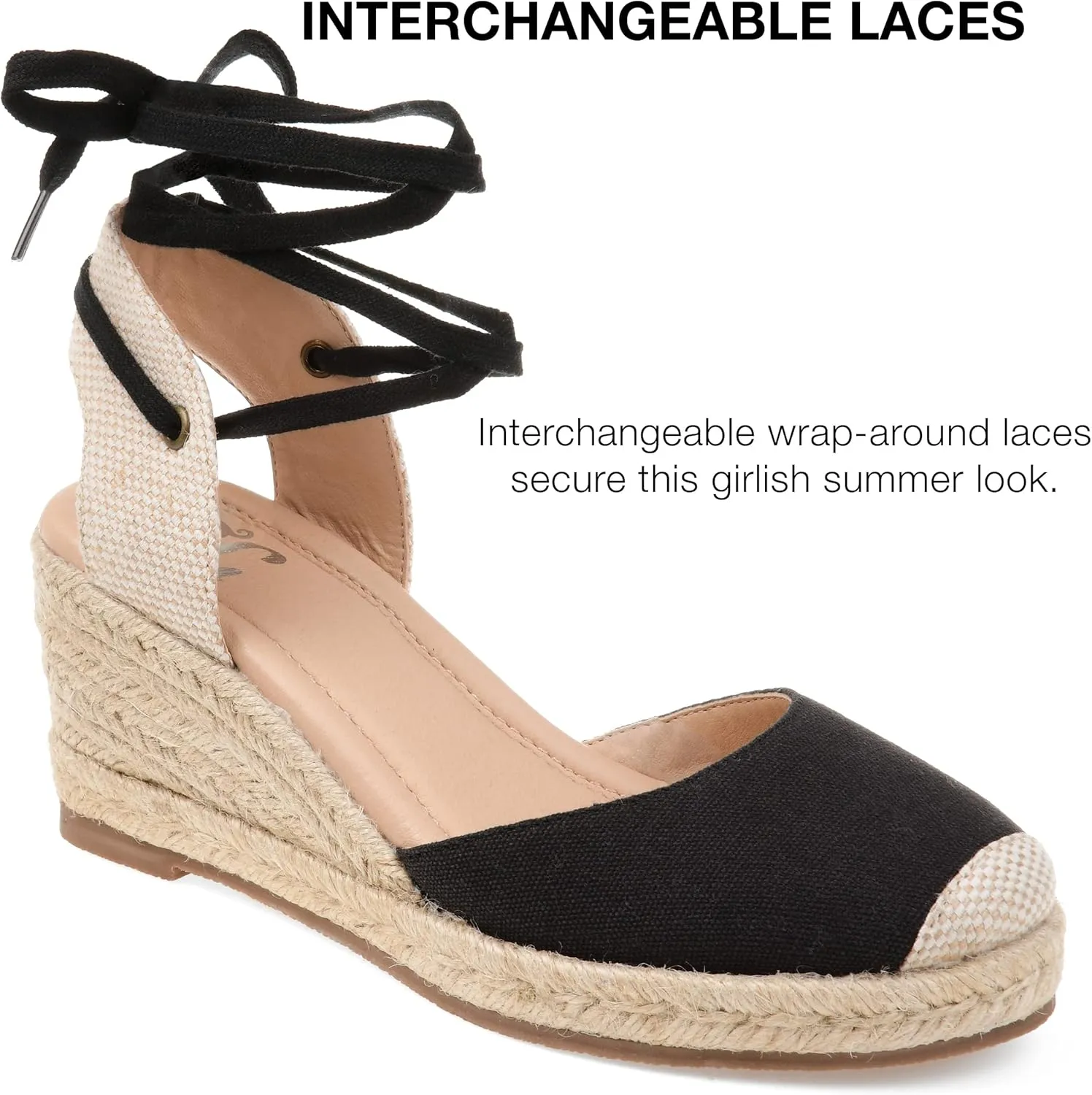 Journee Womens Monte Tru Comfort Foam Wedge Heel Espadrille Sandals