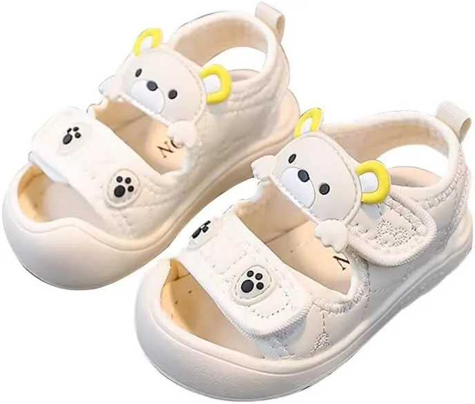 Kids Boy Girl Non Slip Cartoon Bear Summer Sandals for Outdoor Indoor Walking Running School Sport
