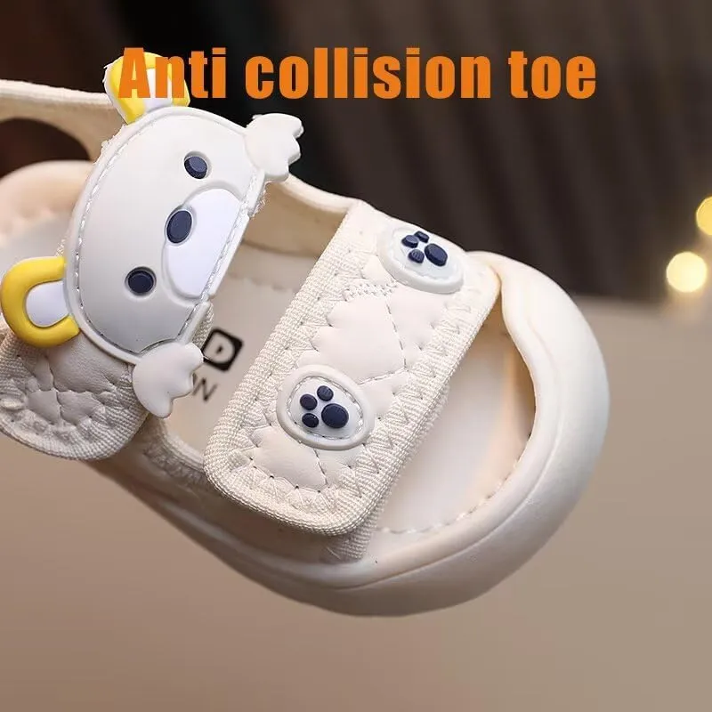 Kids Boy Girl Non Slip Cartoon Bear Summer Sandals for Outdoor Indoor Walking Running School Sport