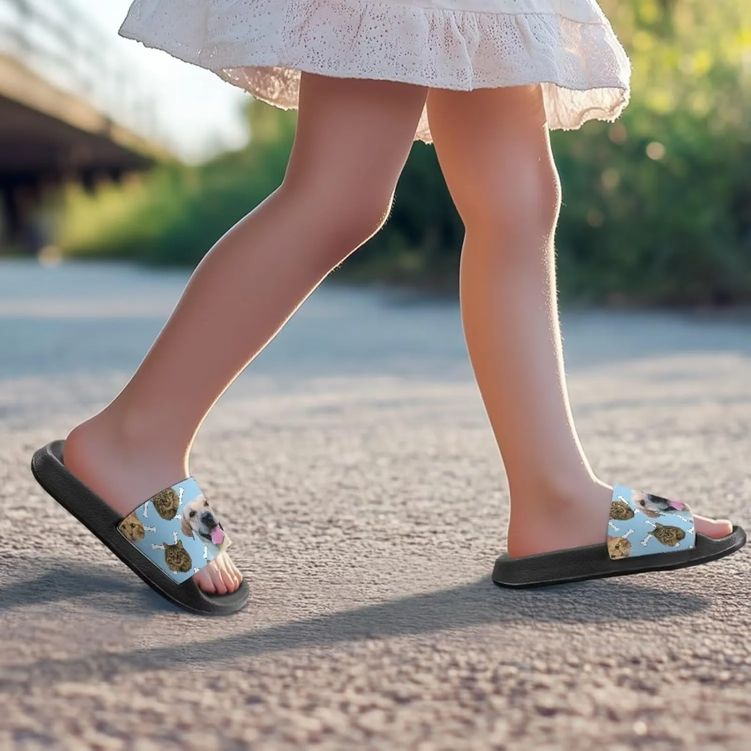 Kids Cloud Slides Girls & Boys Flip Flops Slip On Beach Sandals Youth Pool Shower Shoes EVA Summer Slippers