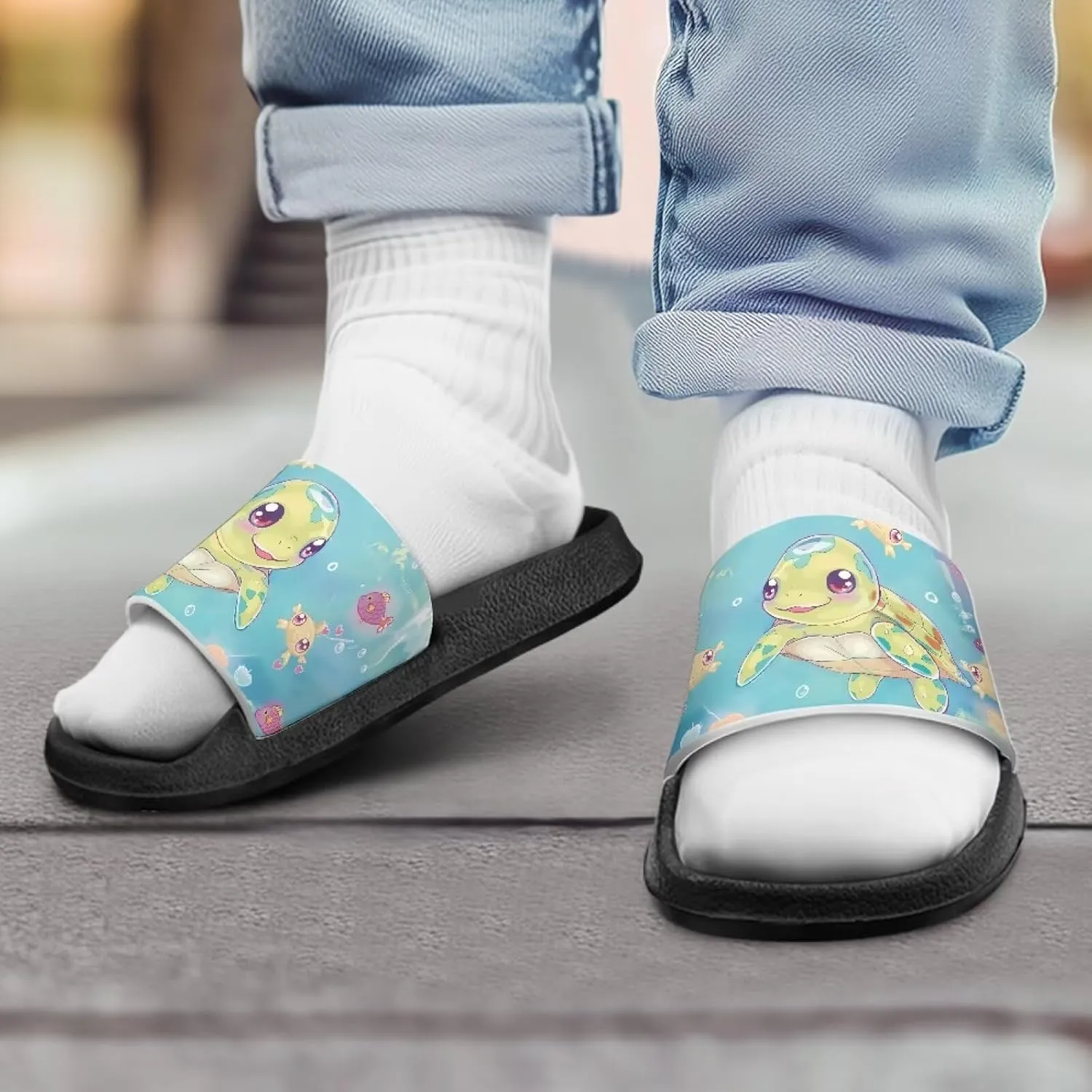 Kids Cloud Slides Girls & Boys Flip Flops Slip On Beach Sandals Youth Pool Shower Shoes EVA Summer Slippers