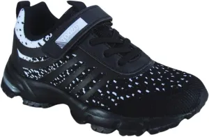 Kids Girls and Boys Lightweight Strap Running Athletic School Sneakers Shoes