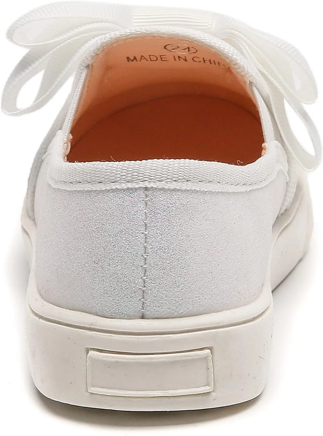 kkdom Girls Slip On Glitter Sneakers Cute Bow Lazy Tennis Shoes Loafers for Little Girls(Toddler/Little Kid/Big Kid)