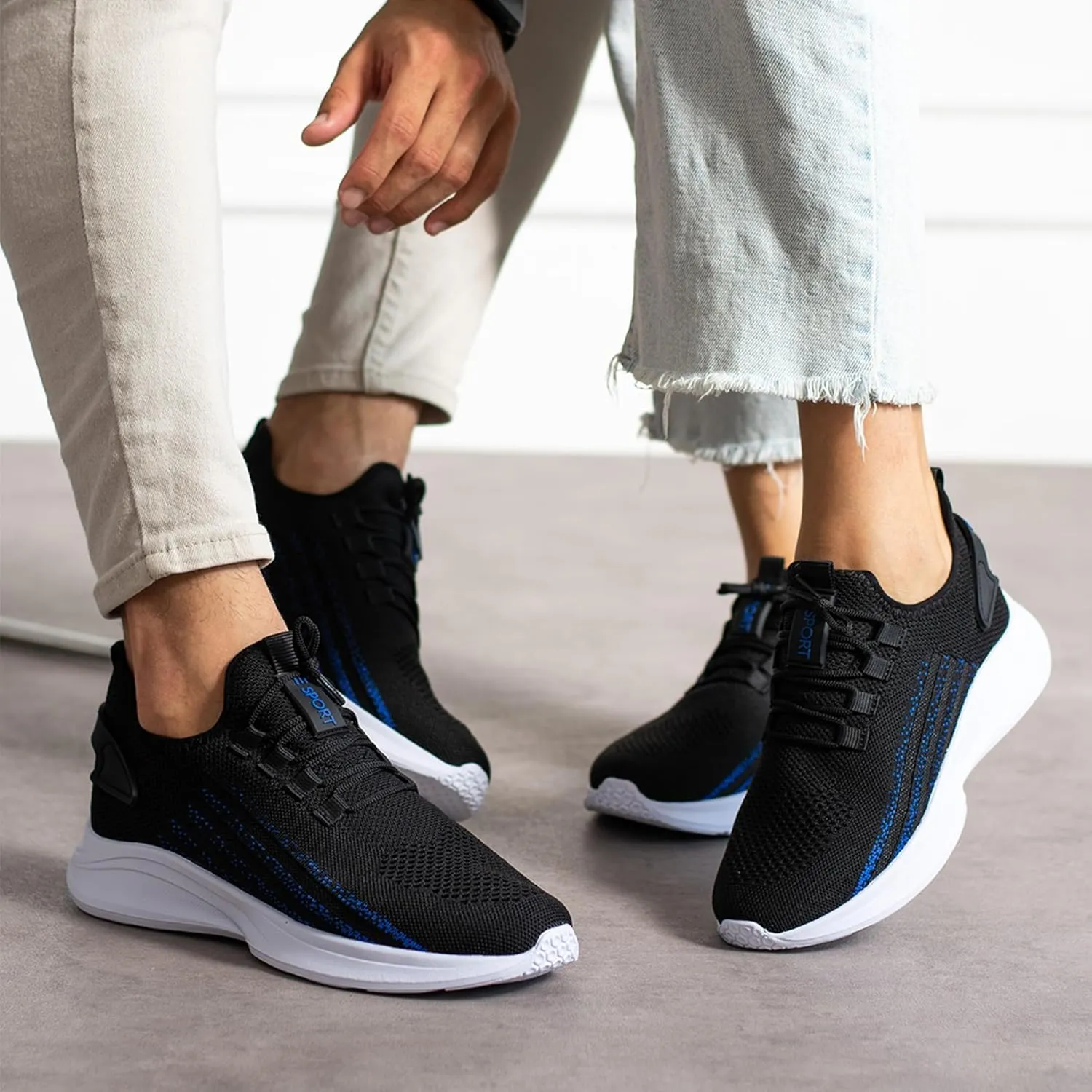 Knit Sneakers for Women and Men - Lightweight Slip-On Walking Shoes - Comfortable Women's Sneakers, Men's Sneakers, Casual Shoes