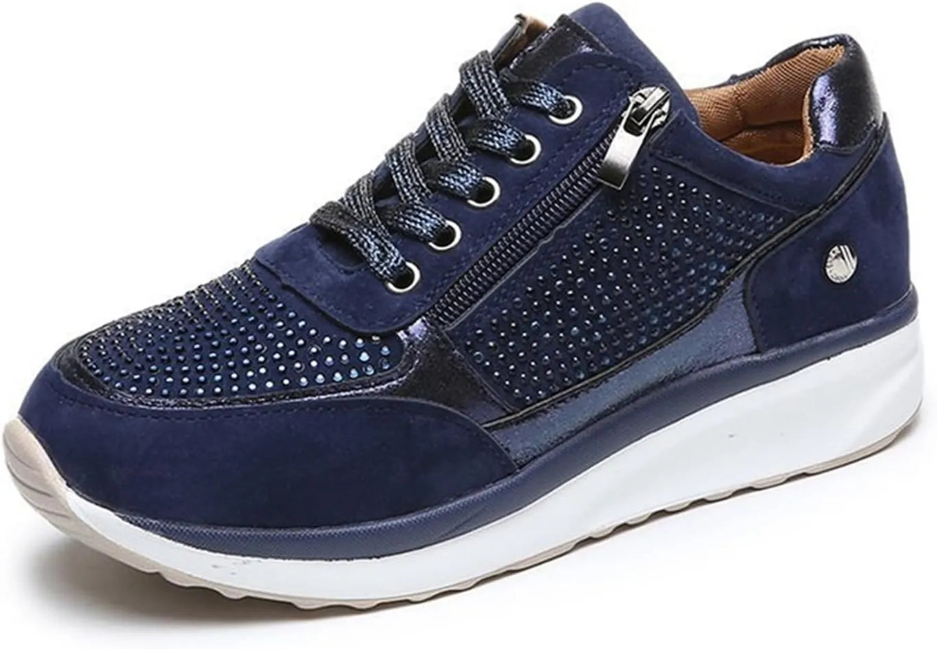 Ladmiple Shoes For Women Slip On Sneakers Breathe Walking Shoes Fashion Comfort Non Slip Platform Running Tennis Shoes