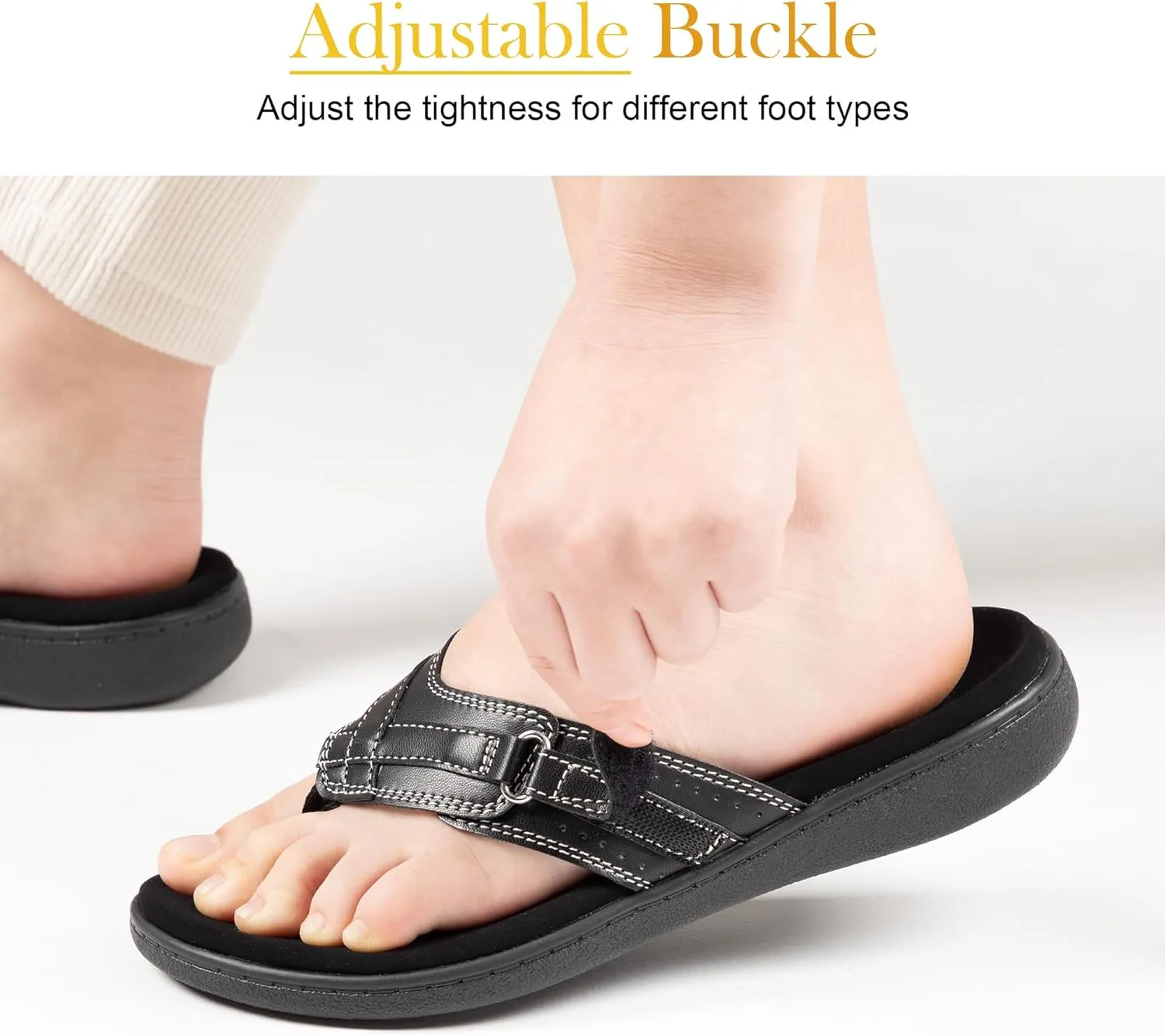 LazyStep Women's Orthotic Slide Sandals, Casual Summer Sandals with Arch Support