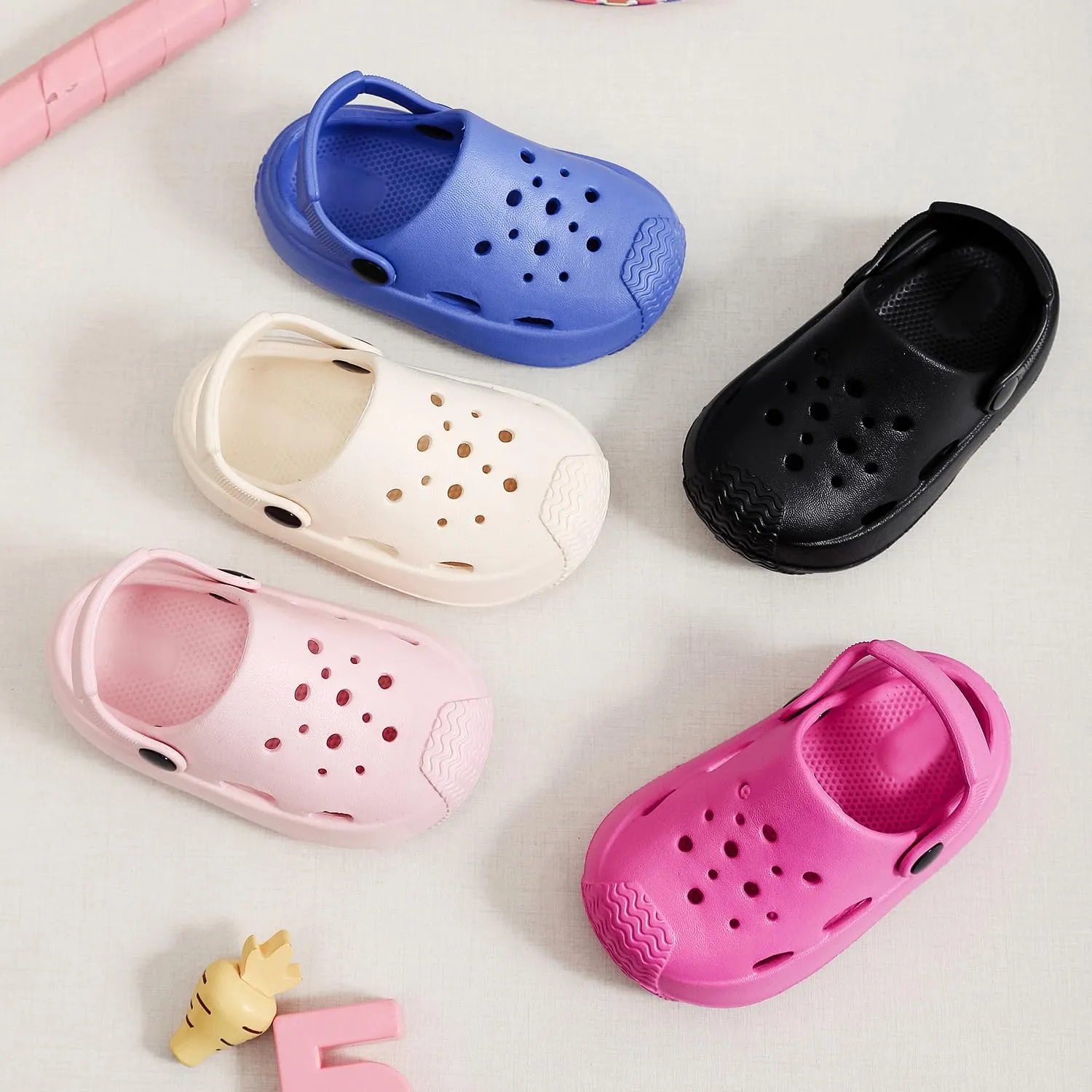 Little Kids Clogs Toddler Girls Boys Sandals Cute Garden Clogs Water Shoes Slip on Beach Pool Slides Slippers
