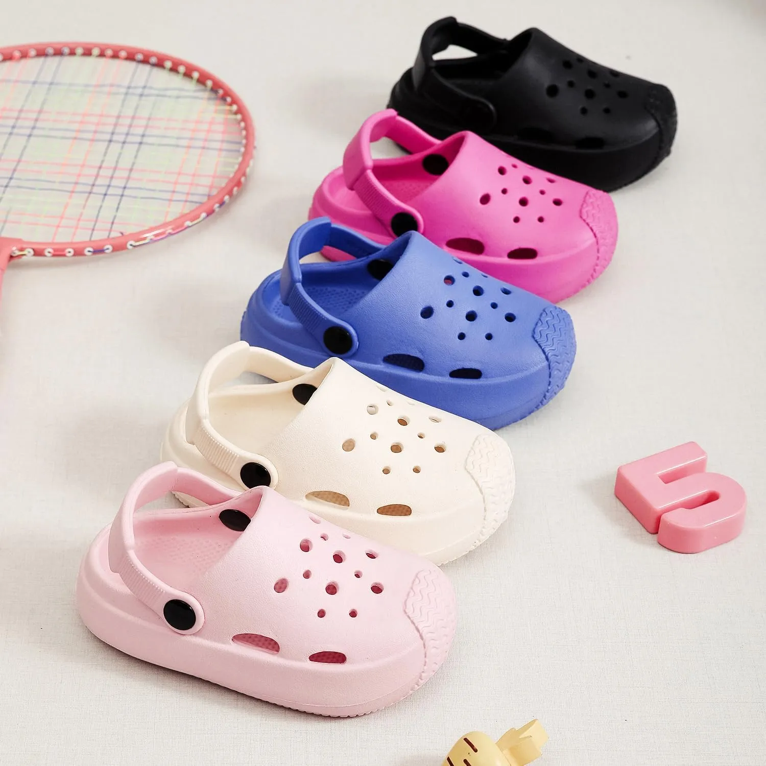 Little Kids Clogs Toddler Girls Boys Sandals Cute Garden Clogs Water Shoes Slip on Beach Pool Slides Slippers