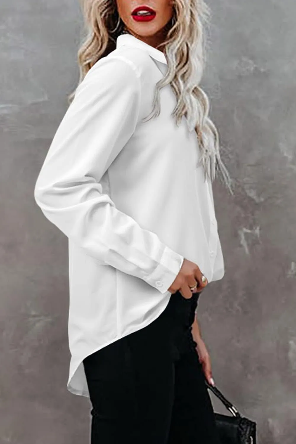 Magritta Women's Shirts Fashion Casual Loose Fit Long Sleeve Button Down Lightweight Collared Blouse Tops