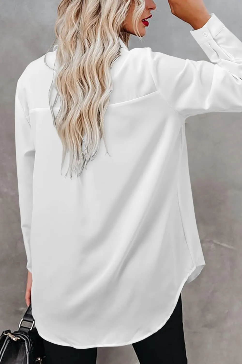 Magritta Women's Shirts Fashion Casual Loose Fit Long Sleeve Button Down Lightweight Collared Blouse Tops