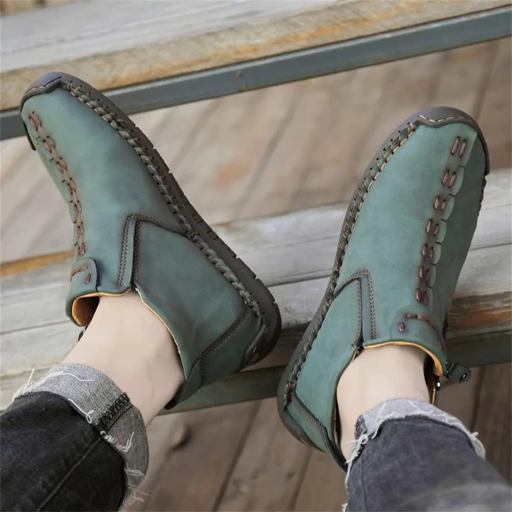 Medieval Boots black blue army green olive green Leather Renaissance barefoot boots professional shoes cover the whole foot Zipper adult soft sole Boots for Women born shoes
