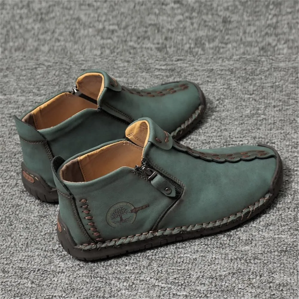 Medieval Boots black blue army green olive green Leather Renaissance barefoot boots professional shoes cover the whole foot Zipper adult soft sole Boots for Women born shoes