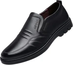 Men Leather Shoes Fashionable and Casual Style New Flat Bottomed Soft Sole Slip On Comfortable Size 14 Mens Casual Shoes Wate