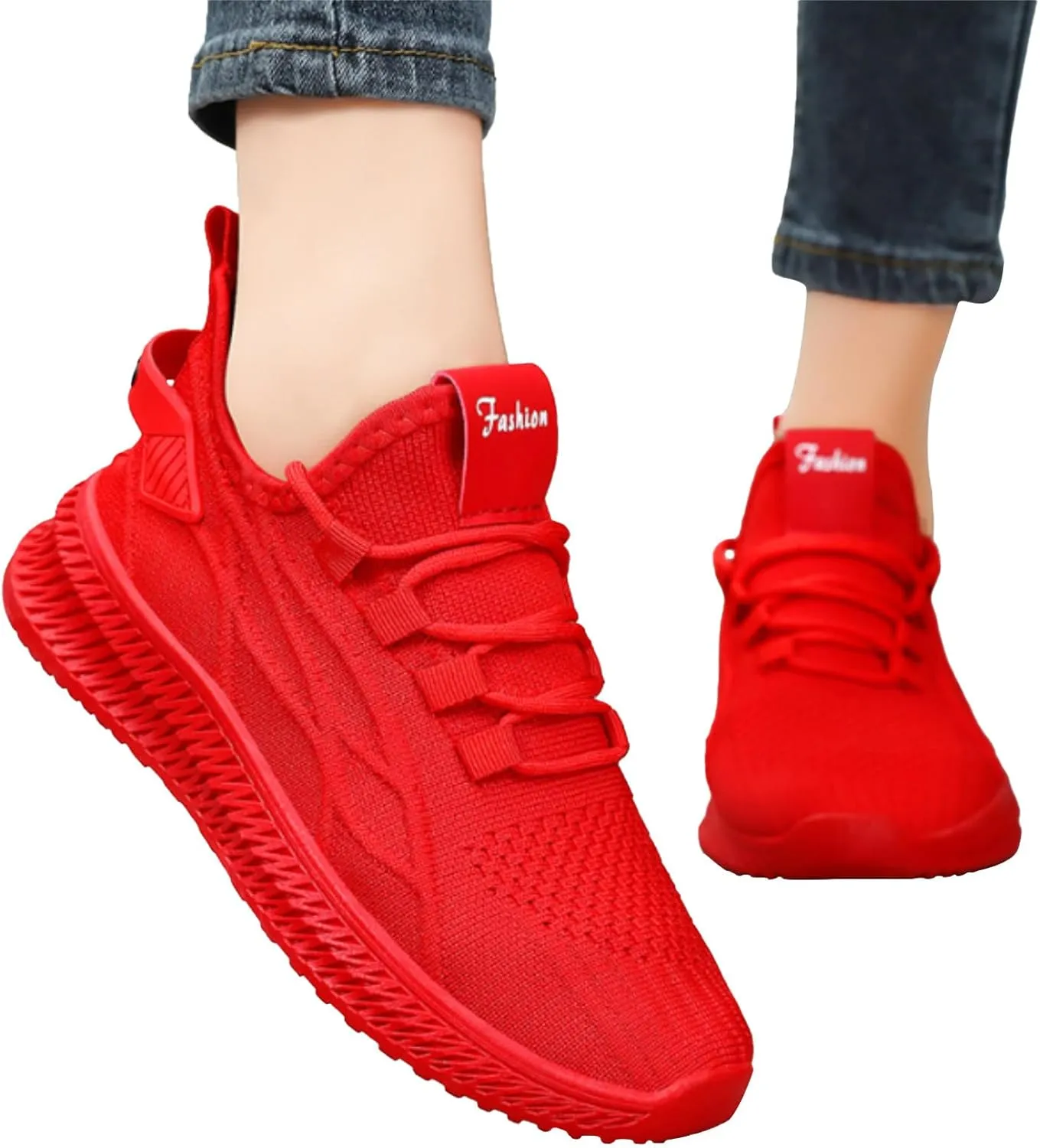 Men's Casual Dress Oxfords Shoes Breathable Knit Womens Tennis Shoes Flat Feet Ladies Casual Shoes Chunky Sneakers Waterproof Tennis Shoe Cross Trainer Shoe