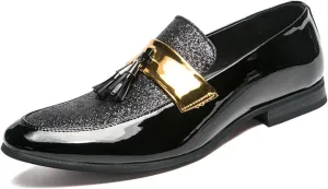 Men's Fashion Formal Leather Oxford Loafers and Wedding Dress Shoes for Men, Penny Slip - On Smoking Luxury Men Loafers