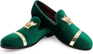 Men's Loafers Vintage Slip on Suede Dress Shoes Velvet Dress Loafers Size 7-13