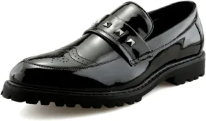 Men's Plus - Size Glitter Oxford Loafers Shiny Slip On Dress Shoes for Parties, Weddings and Daily Fashion, Fashionable Comfortable
