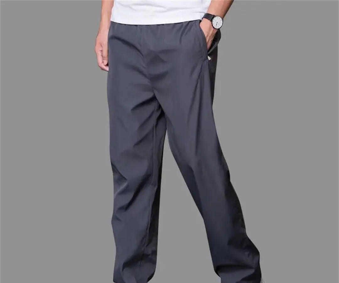Men's Regular Fit Straight Leg Sweatpants with Elastic Waist Full-Length Quick-Dry Sports Trousers