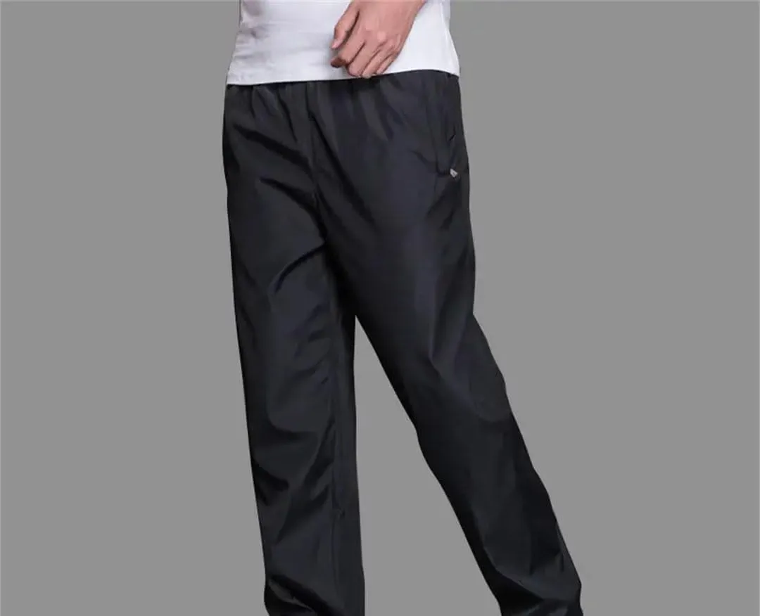 Men's Regular Fit Straight Leg Sweatpants with Elastic Waist Full-Length Quick-Dry Sports Trousers