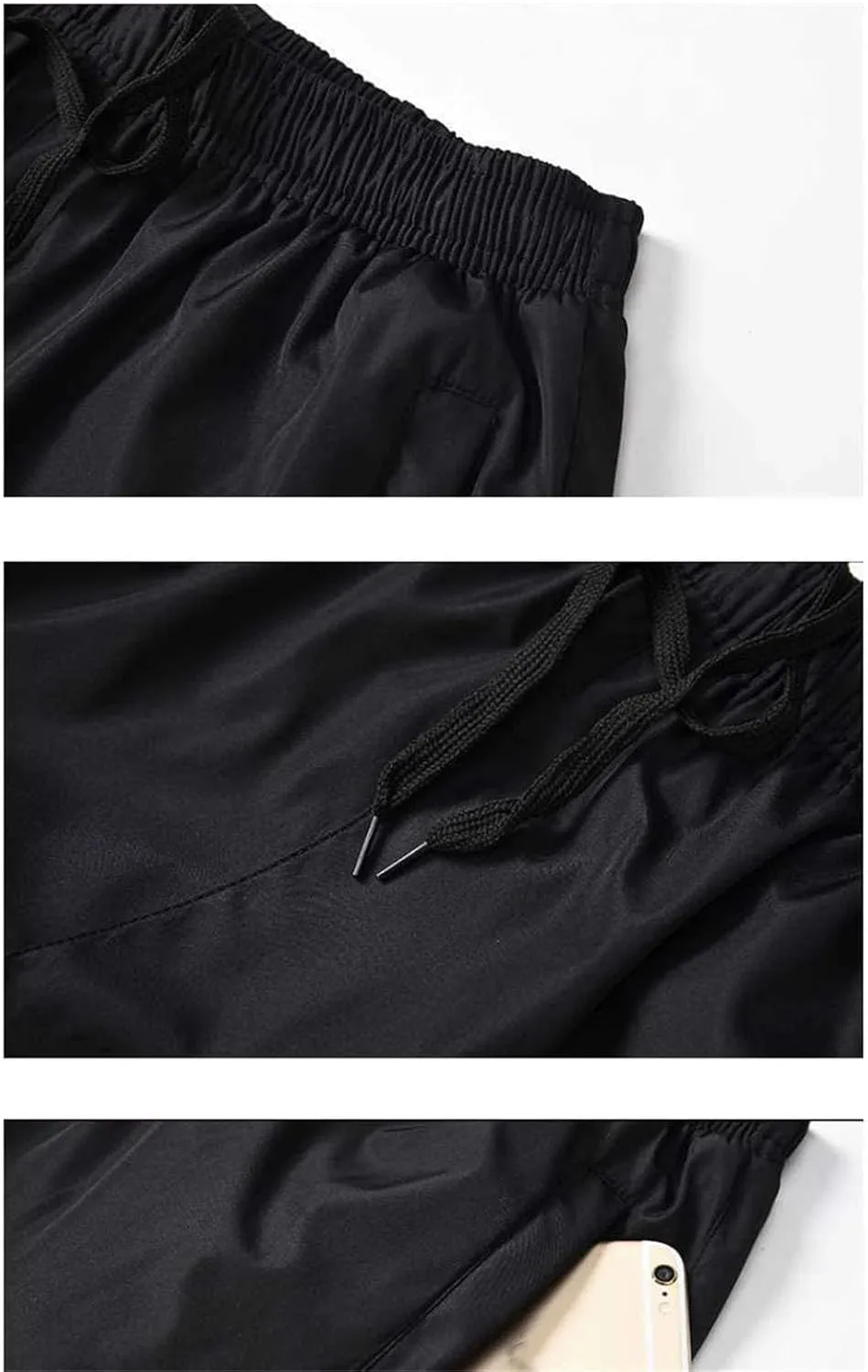 Men's Regular Fit Straight Leg Sweatpants with Elastic Waist Full-Length Quick-Dry Sports Trousers