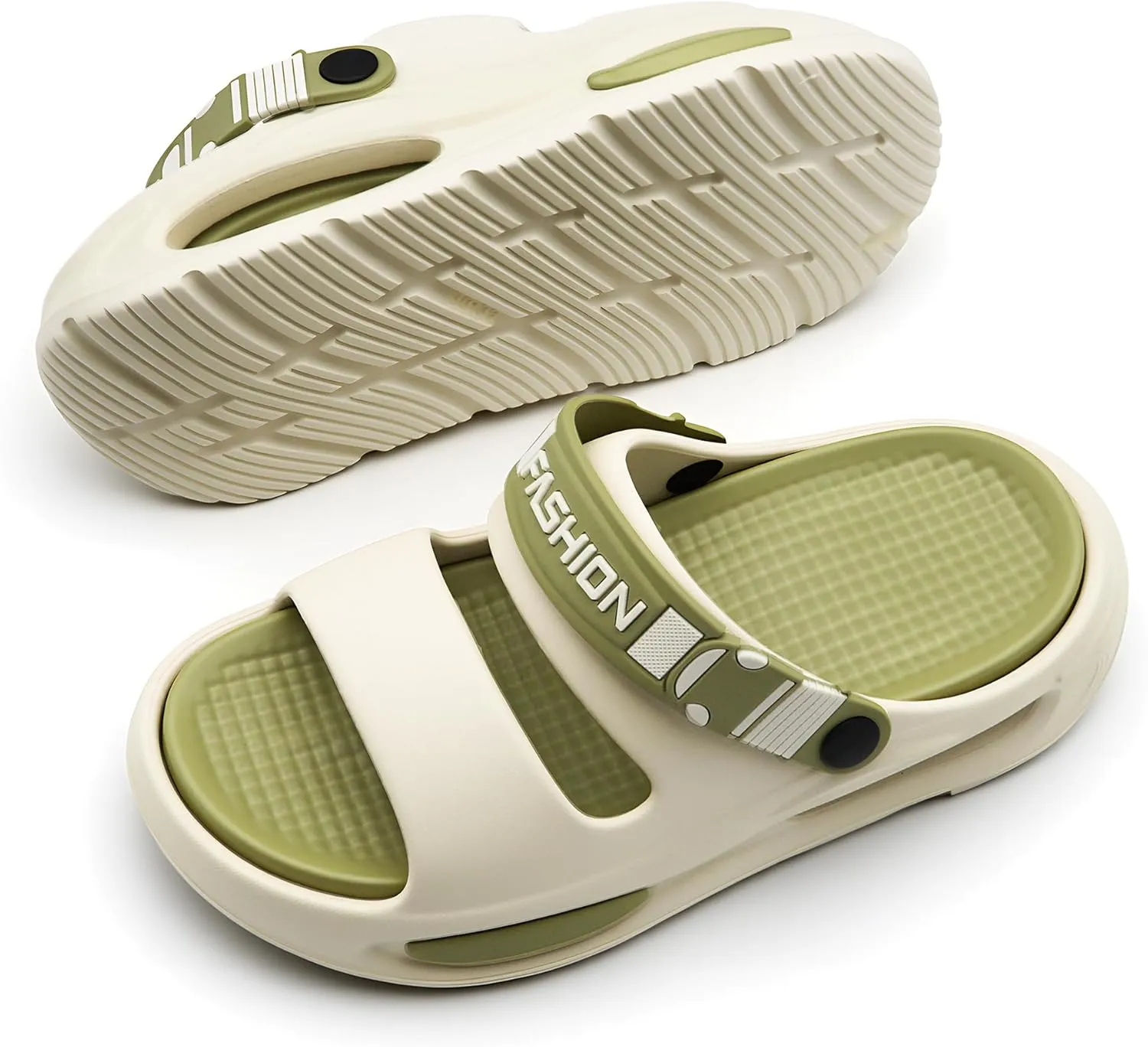 Men's Slide Sandals Indoor and Outdoor, Casual Platform Slide Sandals for Men Spring Summer, Lightweight Comfortable Cushioned Open Toe Men’s Slippers Shoes