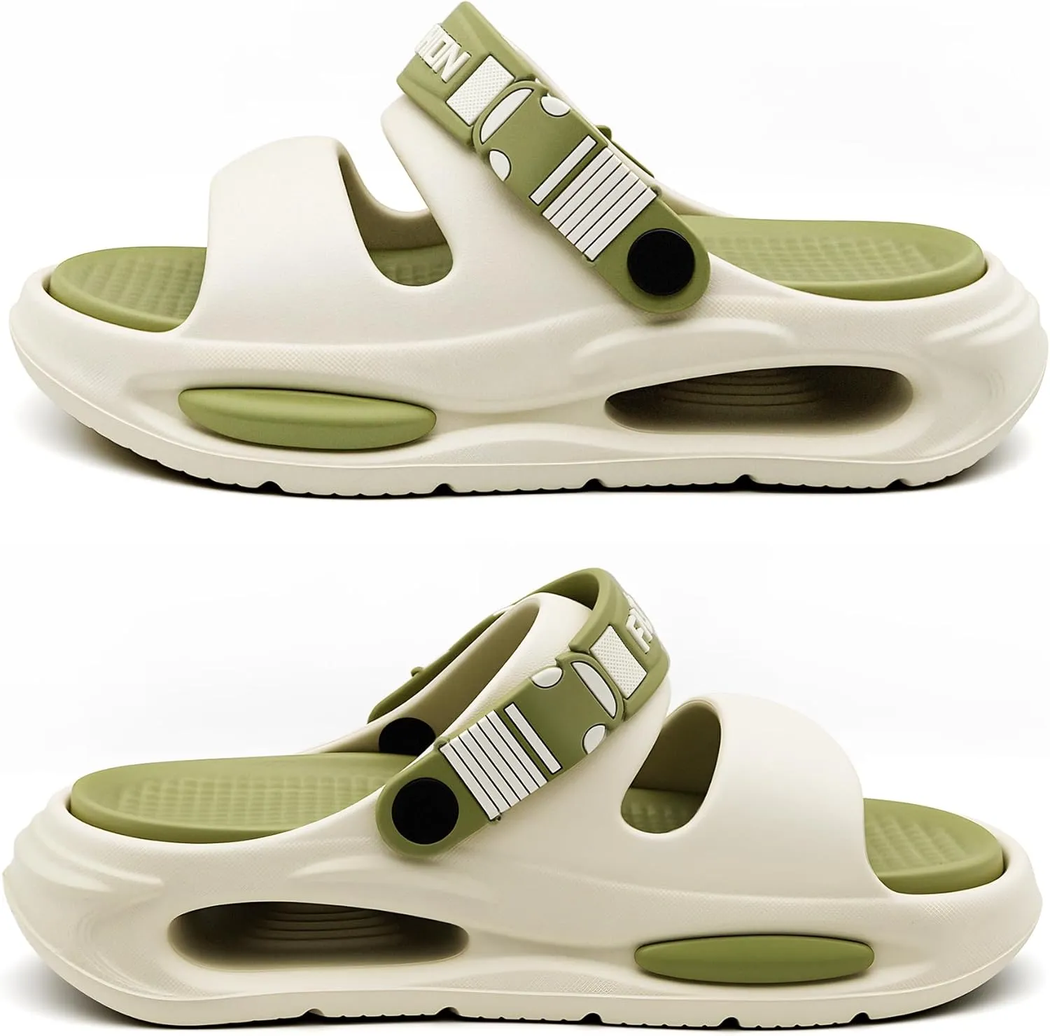 Men's Slide Sandals Indoor and Outdoor, Casual Platform Slide Sandals for Men Spring Summer, Lightweight Comfortable Cushioned Open Toe Men’s Slippers Shoes