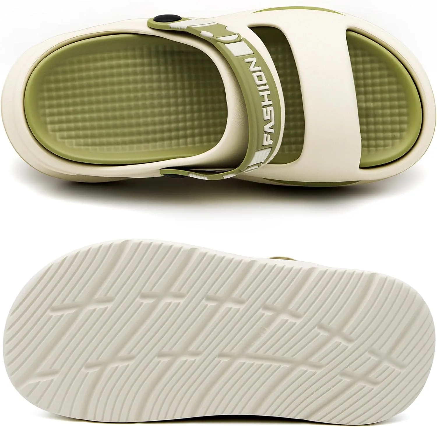 Men's Slide Sandals Indoor and Outdoor, Casual Platform Slide Sandals for Men Spring Summer, Lightweight Comfortable Cushioned Open Toe Men’s Slippers Shoes
