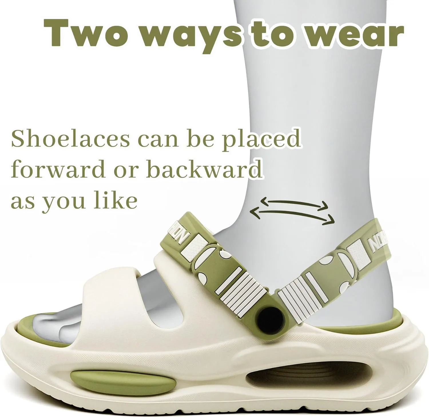 Men's Slide Sandals Indoor and Outdoor, Casual Platform Slide Sandals for Men Spring Summer, Lightweight Comfortable Cushioned Open Toe Men’s Slippers Shoes