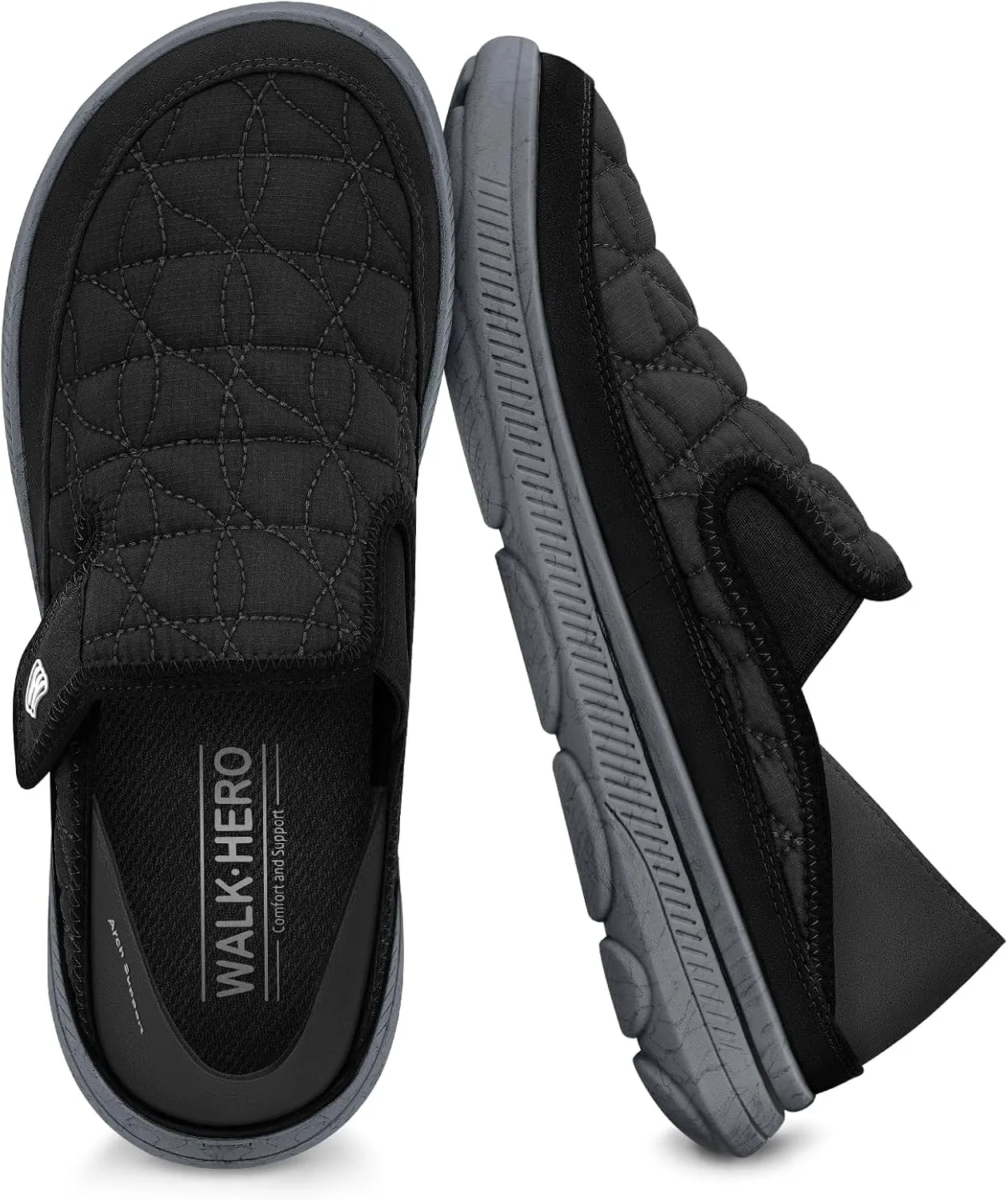 Mens Slippers for Plantar Fasciitis, Casual Mens Slip on Shoes with Arch Support, Orthopedic House Slippers for Men, Indoor Outdoor Mules & Clogs for Pain Relief