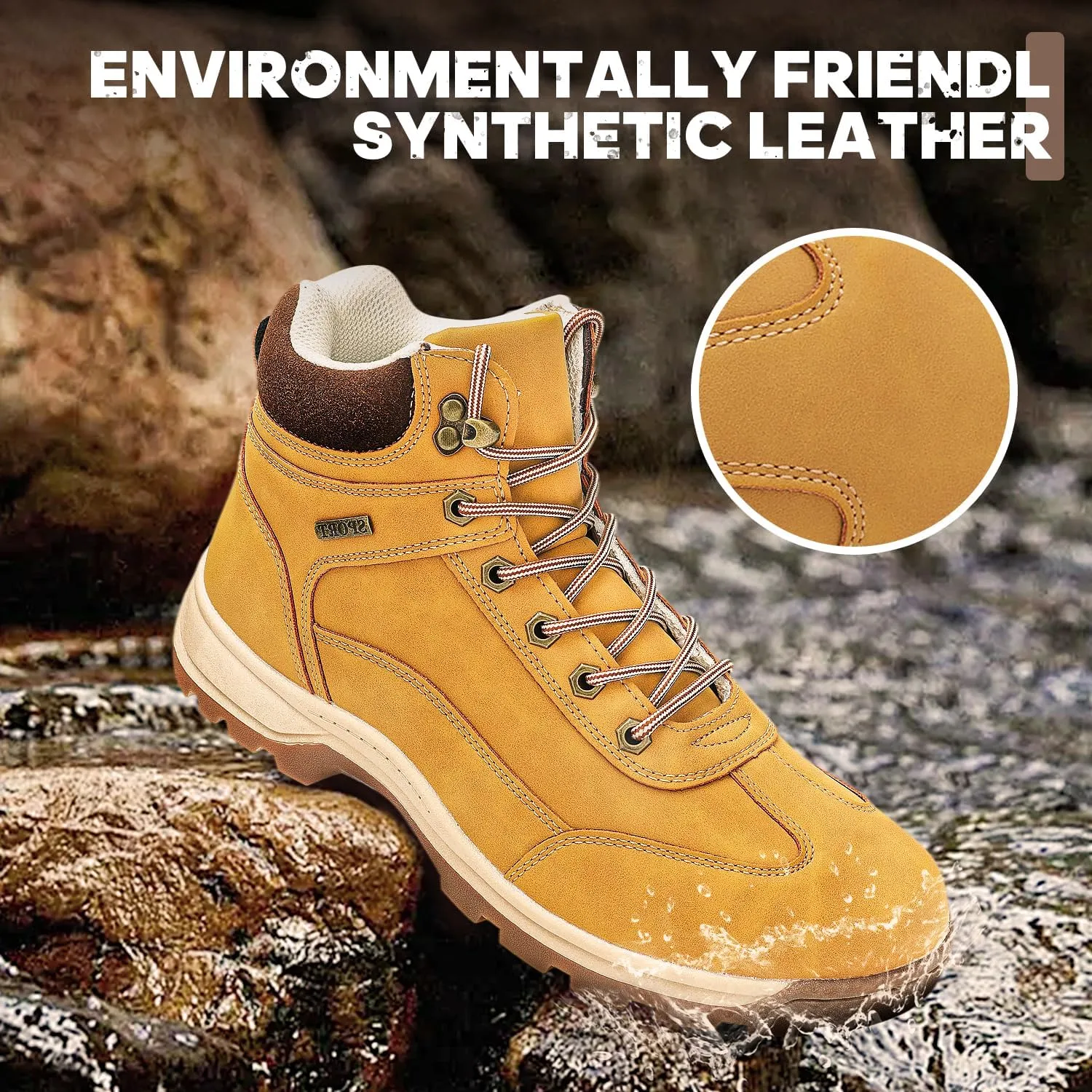 Men's Waterproof Hiking Boots Outdoor Hiking Shoes Trekking Backpacking Mountaineering Boots