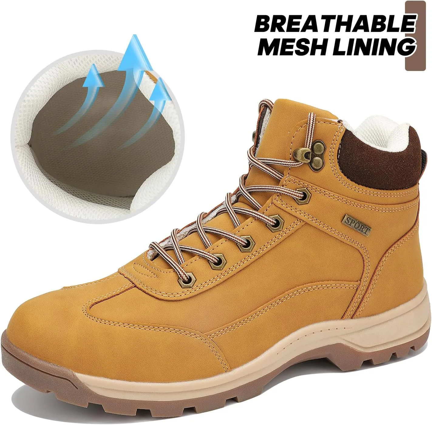 Men's Waterproof Hiking Boots Outdoor Hiking Shoes Trekking Backpacking Mountaineering Boots