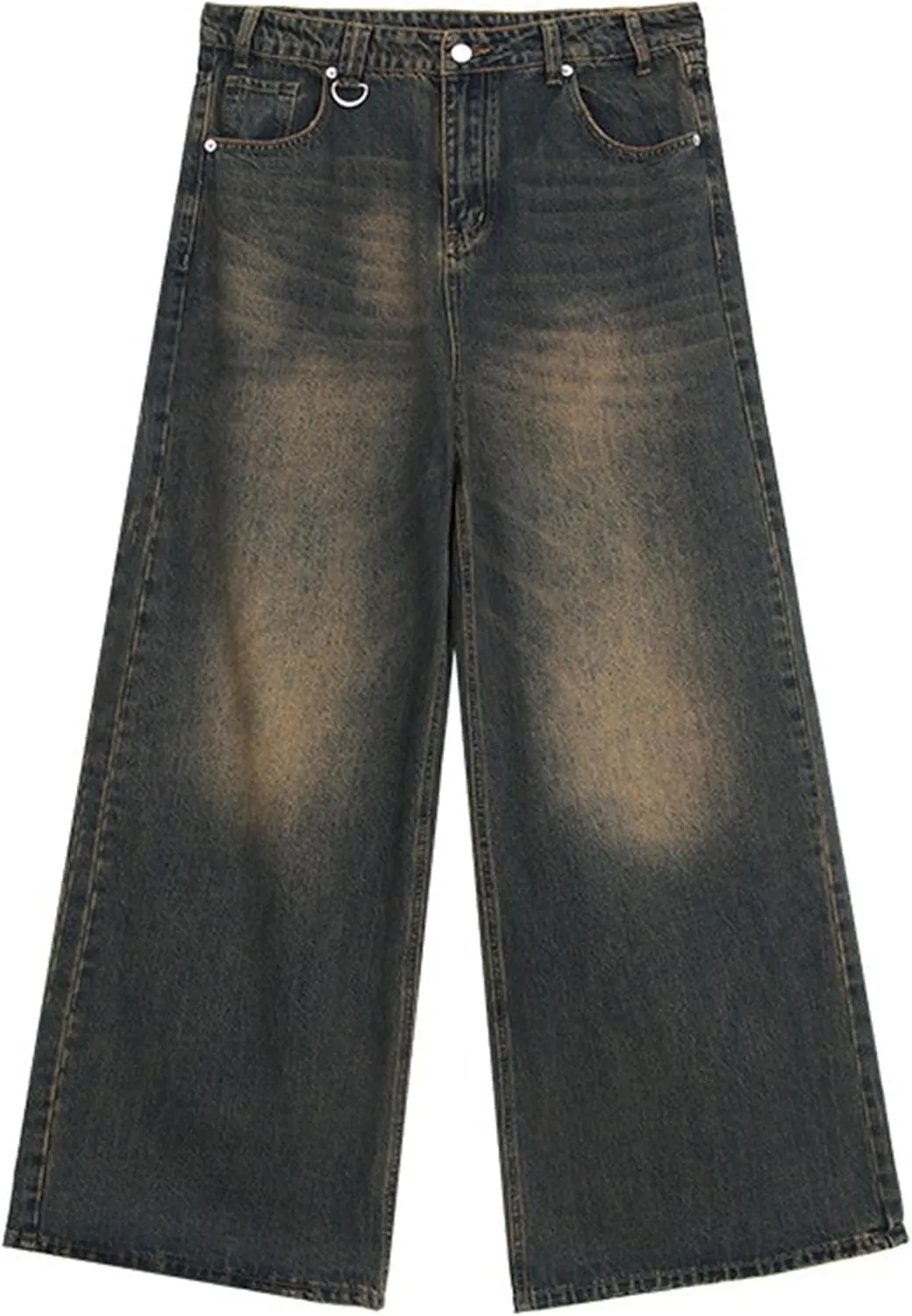 Mens Y2k Baggy Jeans Hip Hop Skater Jeans Vintage Jnco Jeans Loose Fit Denim Pants for Men