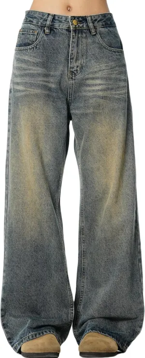 Mens Y2k Baggy Jeans Hip Hop Skater Jeans Vintage Jnco Jeans Loose Fit Denim Pants for Men