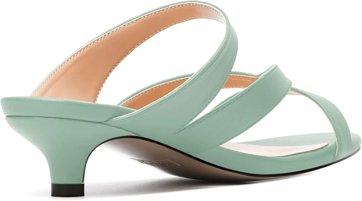 MERRORI Womens Matte Casual Open Toe Slip On Evening Slingback Kitten Low Heel Heeled Sandals 1.5 Inch