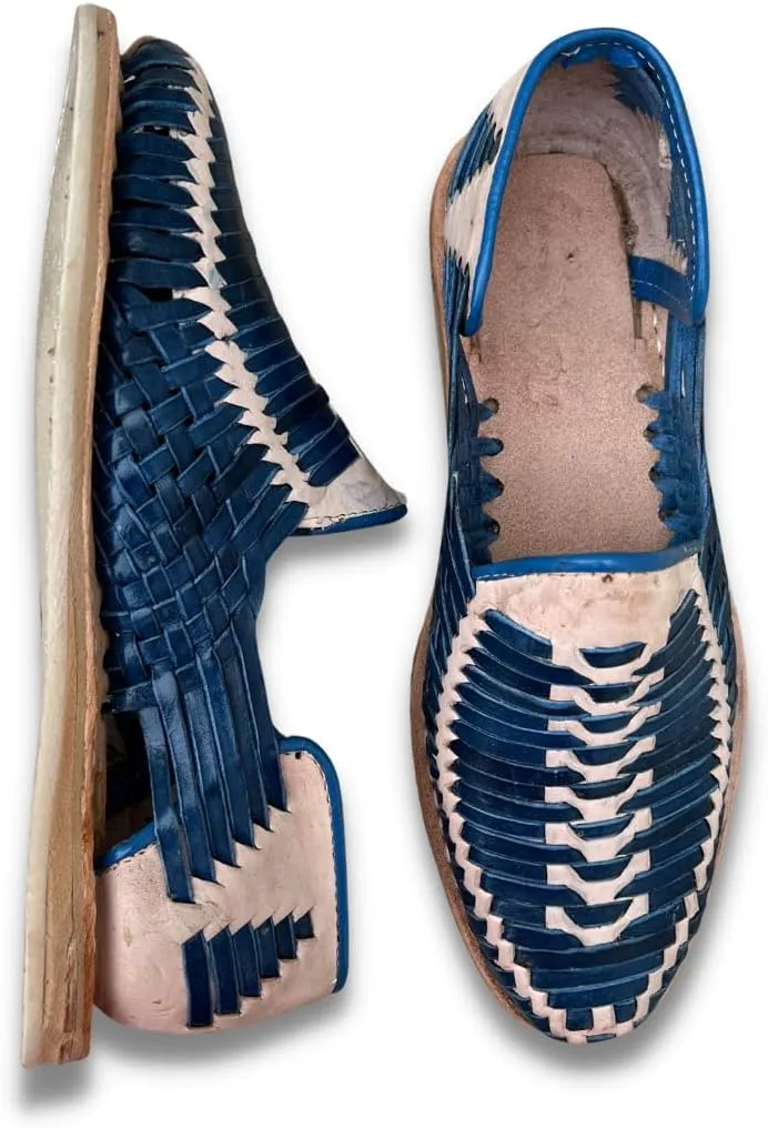 Mexico en la Piel Leather Shoes for Mens in Black and Beige Color