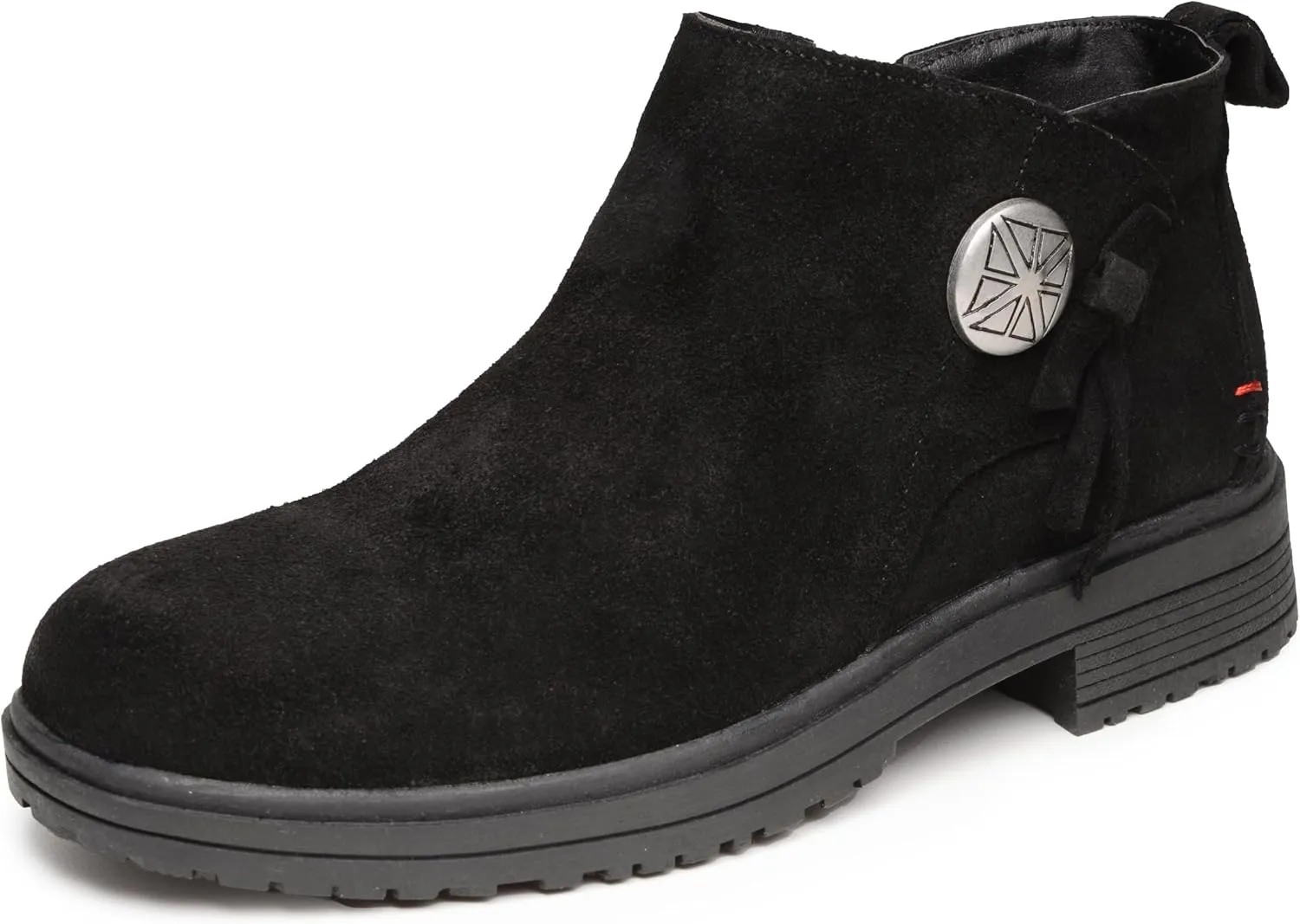 Minnetonka Joyelle – Ankle Booties for Women with Anishinaabe Designed Lug Sole and Cushioned Footbed
