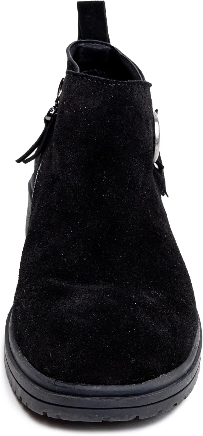 Minnetonka Joyelle – Ankle Booties for Women with Anishinaabe Designed Lug Sole and Cushioned Footbed