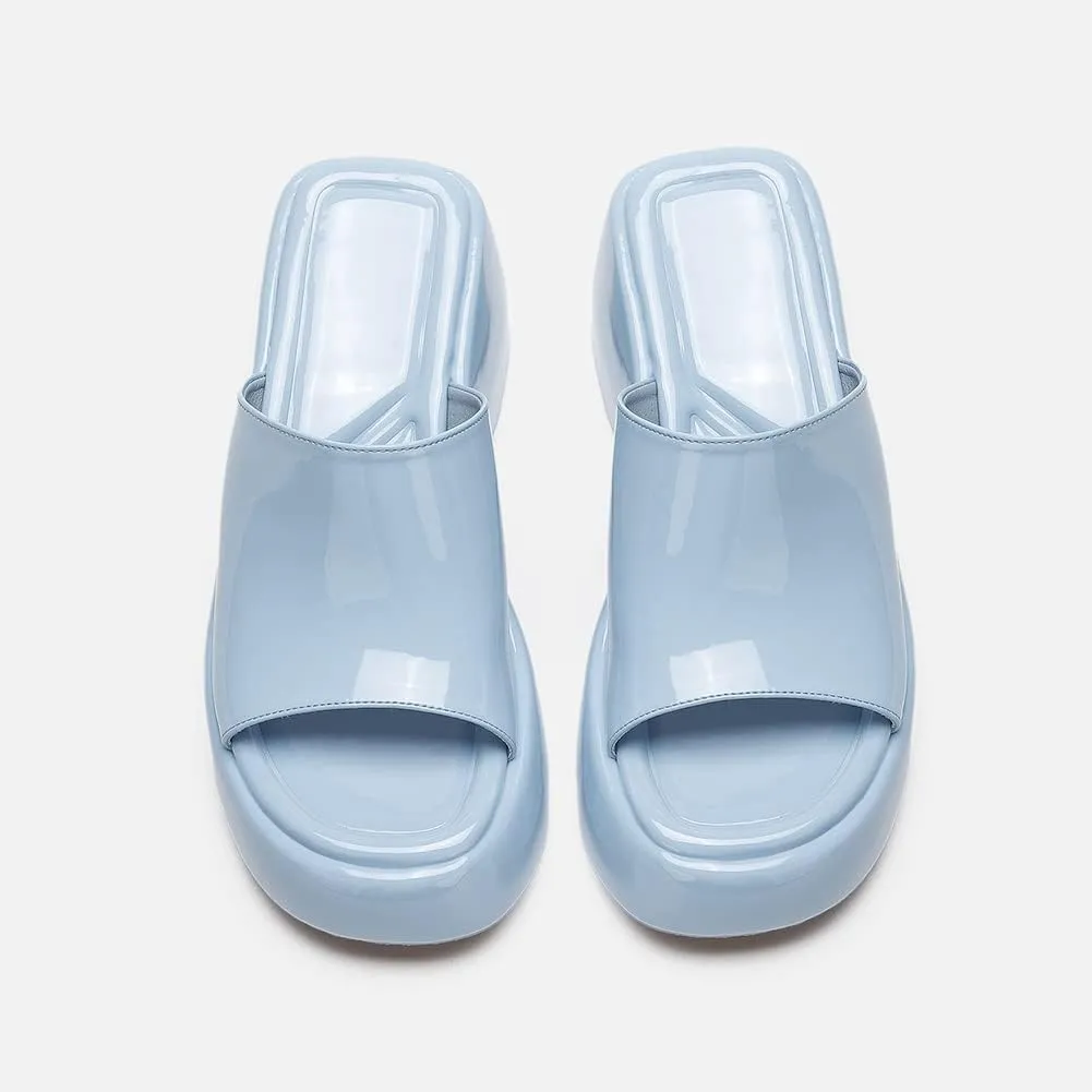 MRKEWUNEY Fashion Summer Platform Slippers Sandals Slip On Wedge Sandals