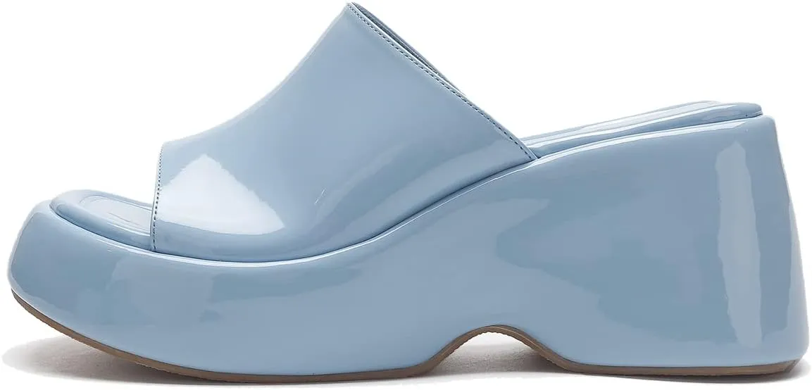 MRKEWUNEY Fashion Summer Platform Slippers Sandals Slip On Wedge Sandals