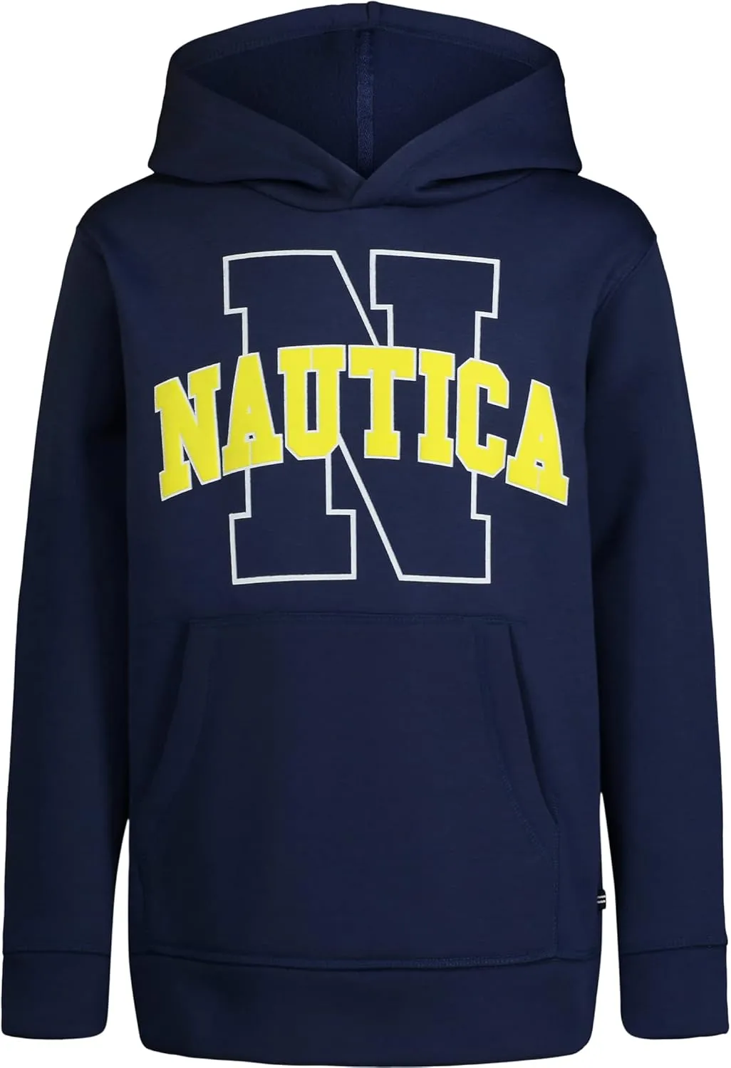 Nautica Boys' Long Sleeve Fleece Pullover Hoodie, Comfortable, Relaxed Fit