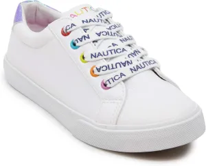 Nautica Girls Fashion Shoe - Lace-Up Low-Top Tennis Sneakers for Big Kids, Little Kids & Toddlers (Regular Heel/Platform Sole)