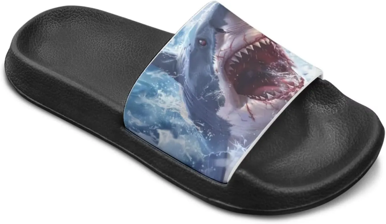 Ocean Animals Slide Sandals for Boys Girsl Cartoon Kids Slides Open Toe Design